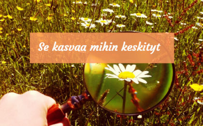 se kasvaa mihin keskityt